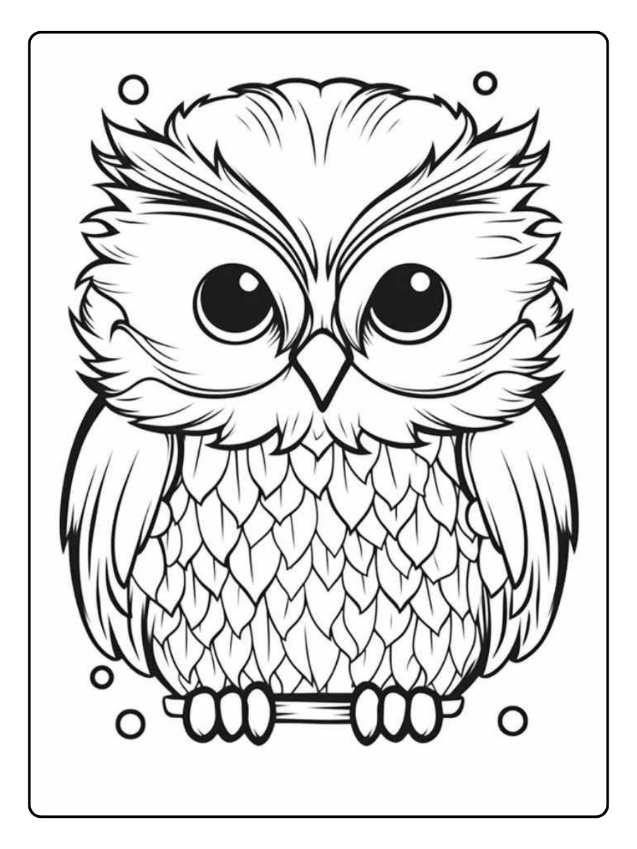 Disegni da colorare gufi e stelle