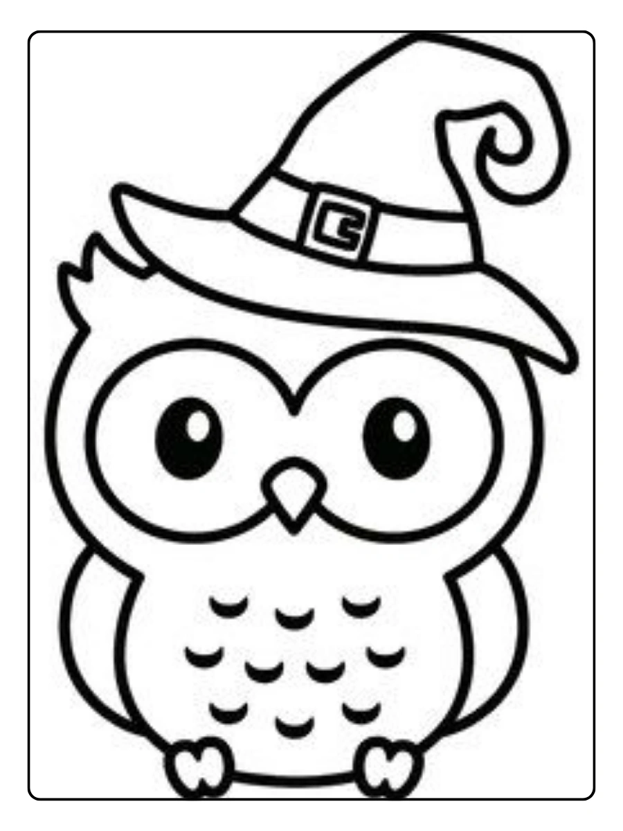 Disegni da colorare gufi per la scuola primaria