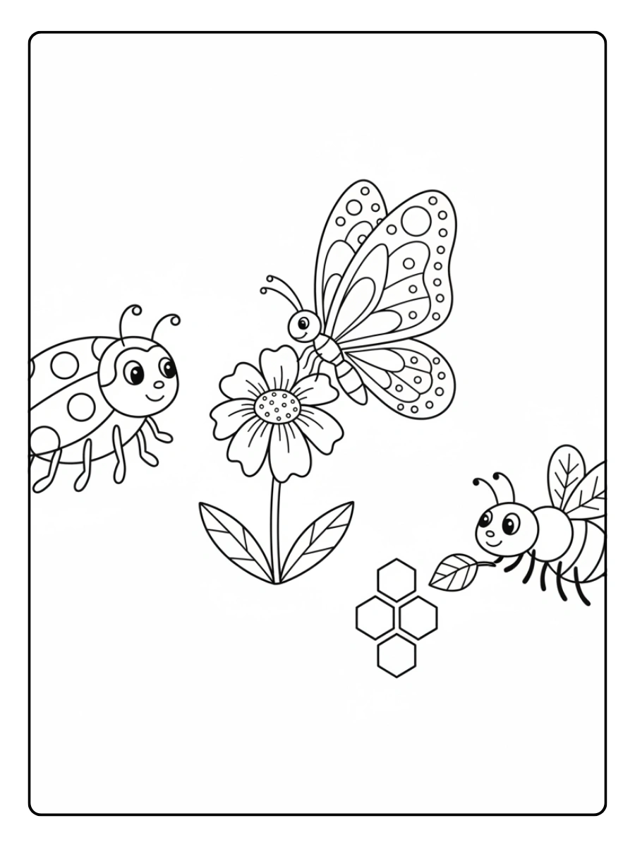 Disegni da colorare insetti