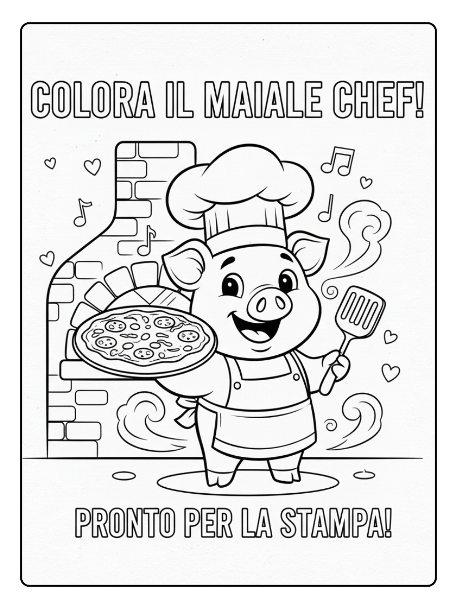 Disegni da colorare maiale per stampa