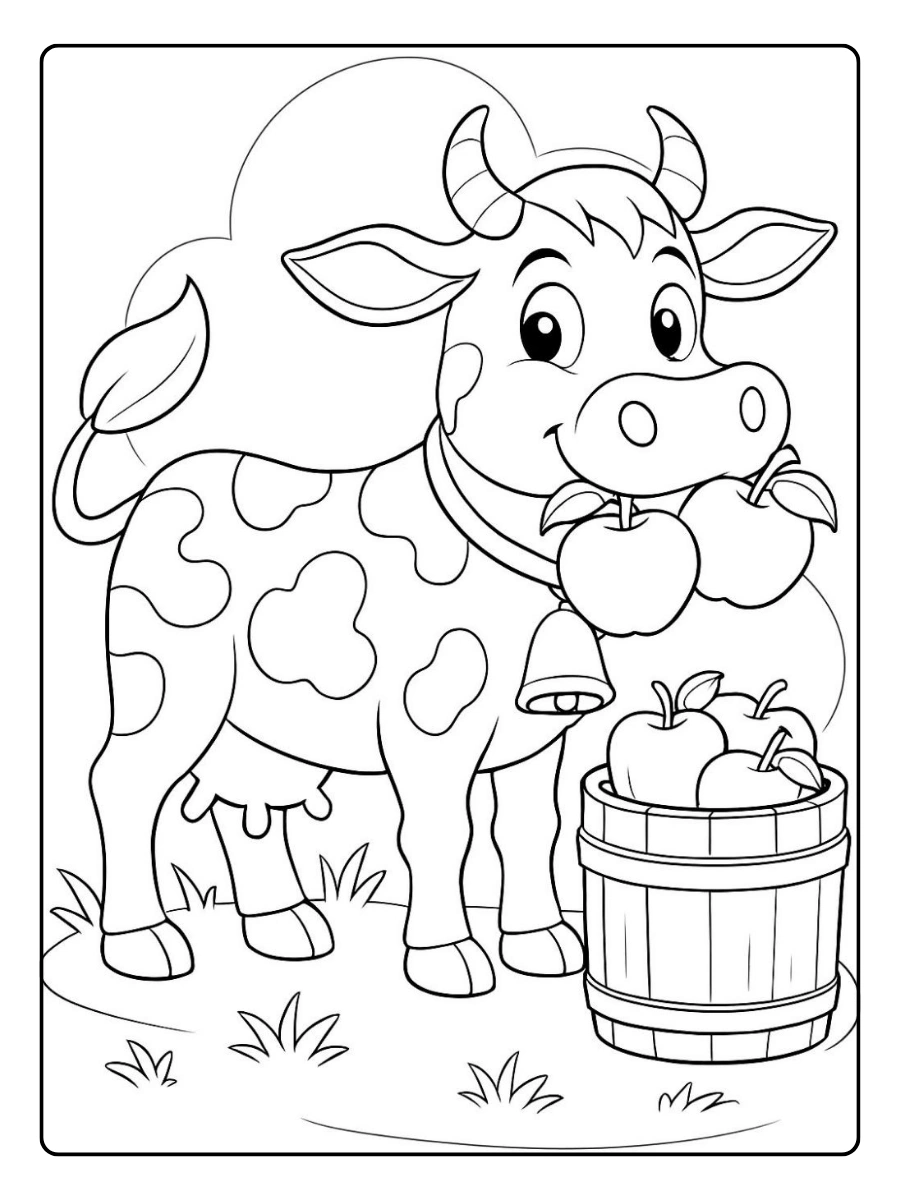 Disegni da colorare mucca per bambini