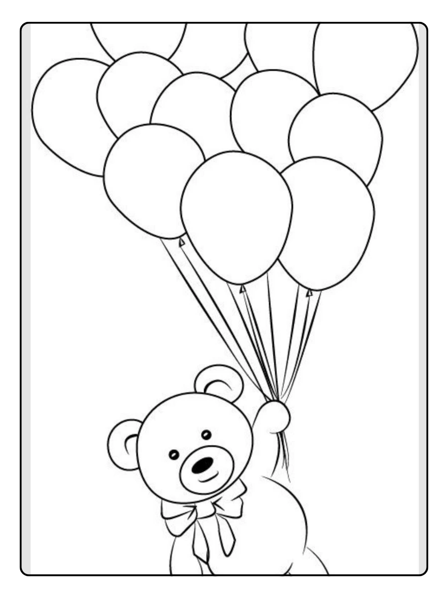 Disegni da colorare orso adorabile