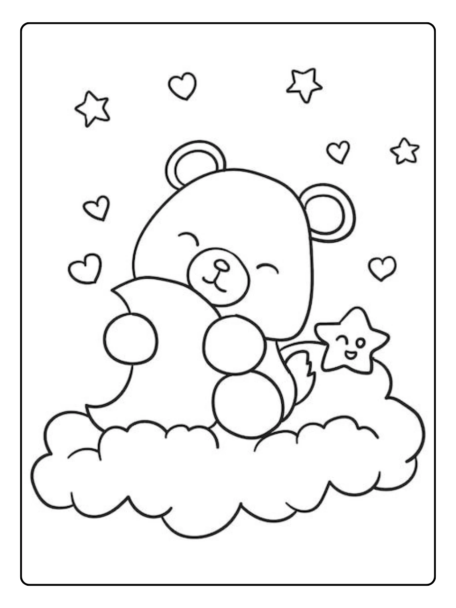 Disegni da colorare orso cartoon