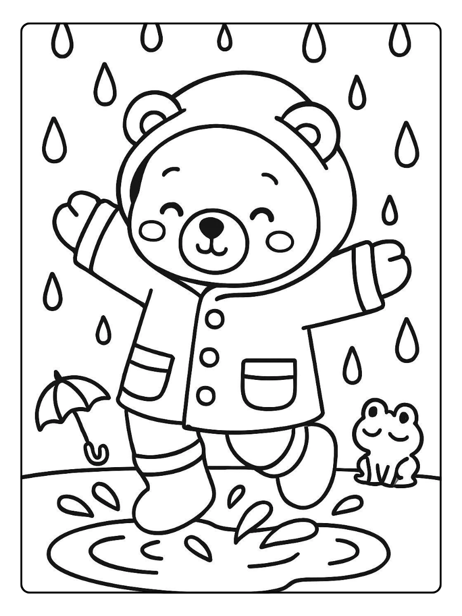 Disegni da colorare orso per bambini