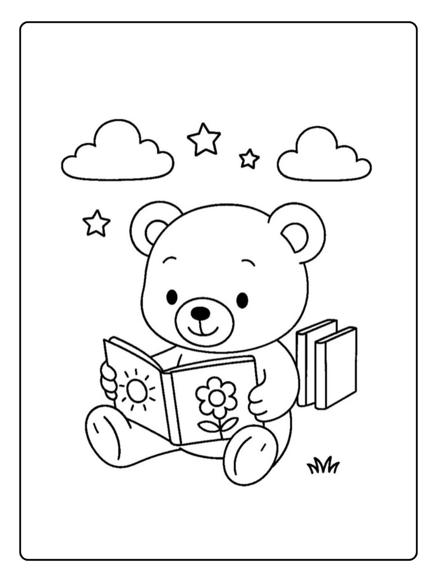 Disegni da colorare orso per scuola