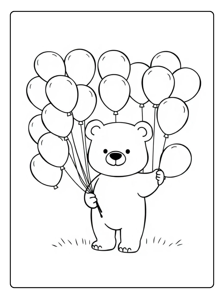 Disegni da colorare orso per stampa