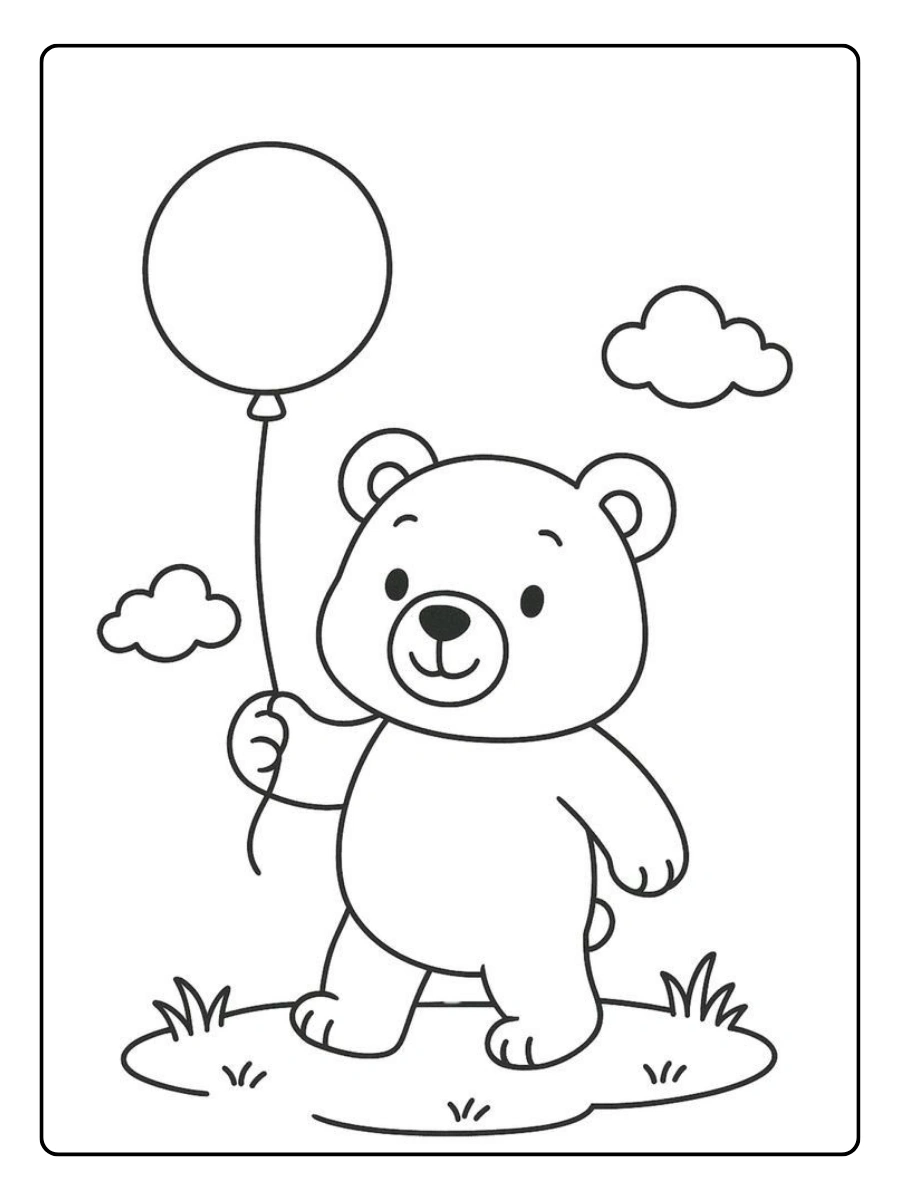 Disegni da colorare orso tenero