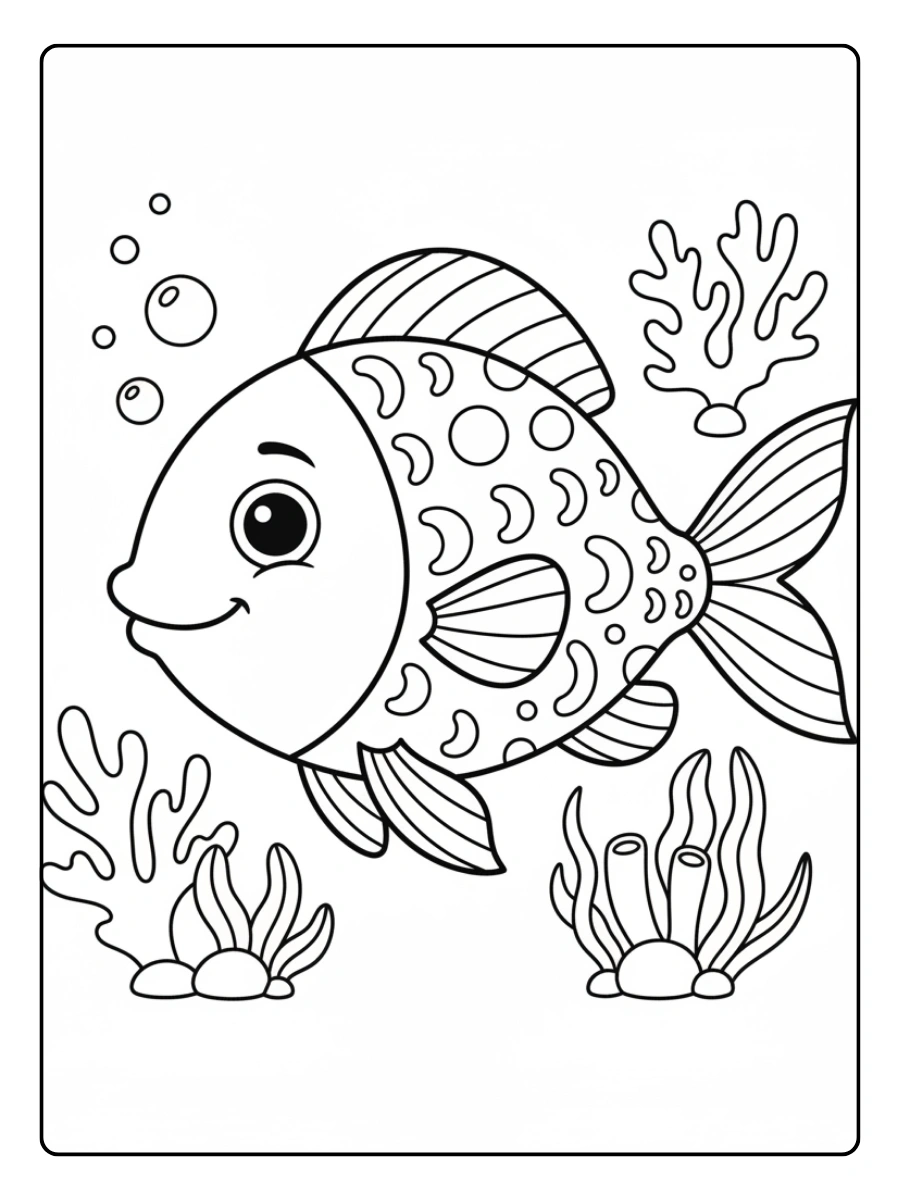 Disegni da colorare pesce dell’oceano