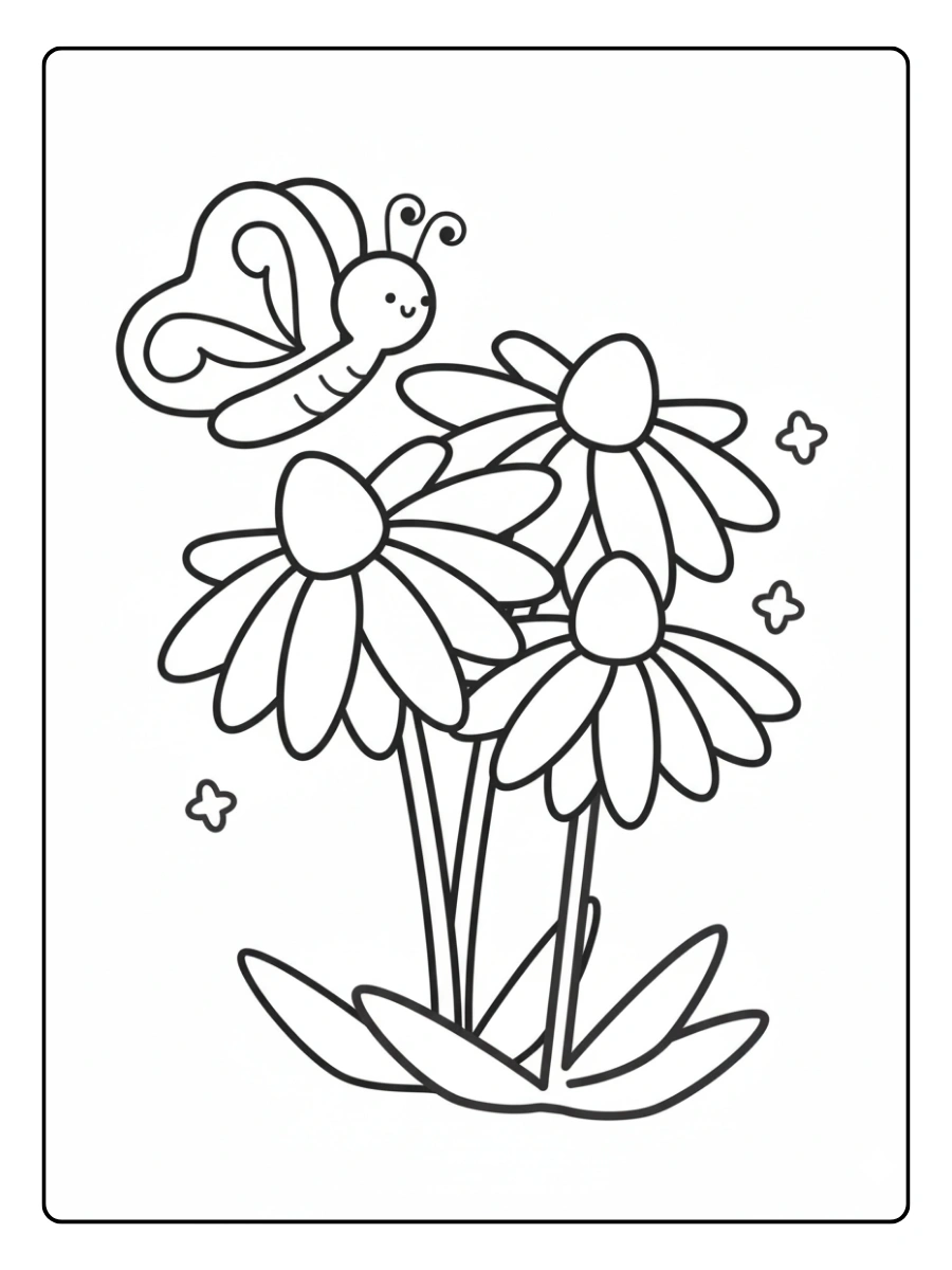 Disegni da colorare pianta carina