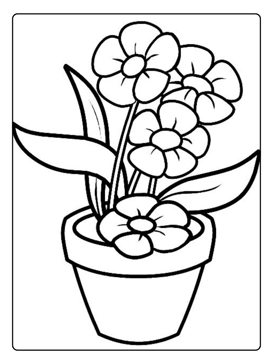 Disegni da colorare pianta semplice