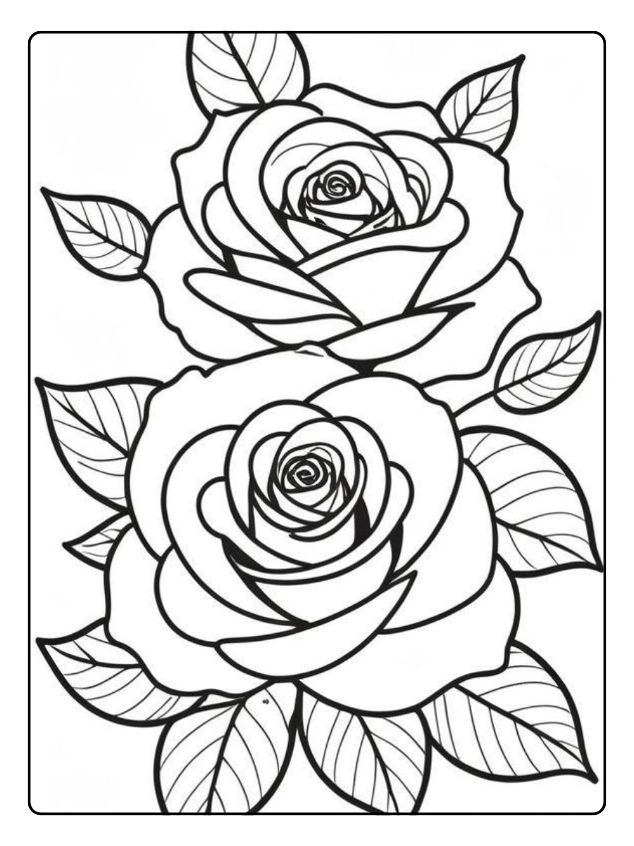 Disegni da colorare rose da stampare