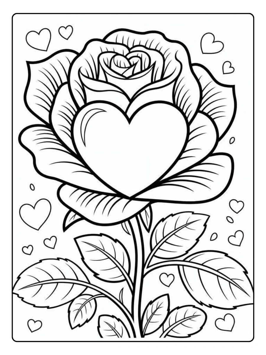 Disegni da colorare rose eleganti