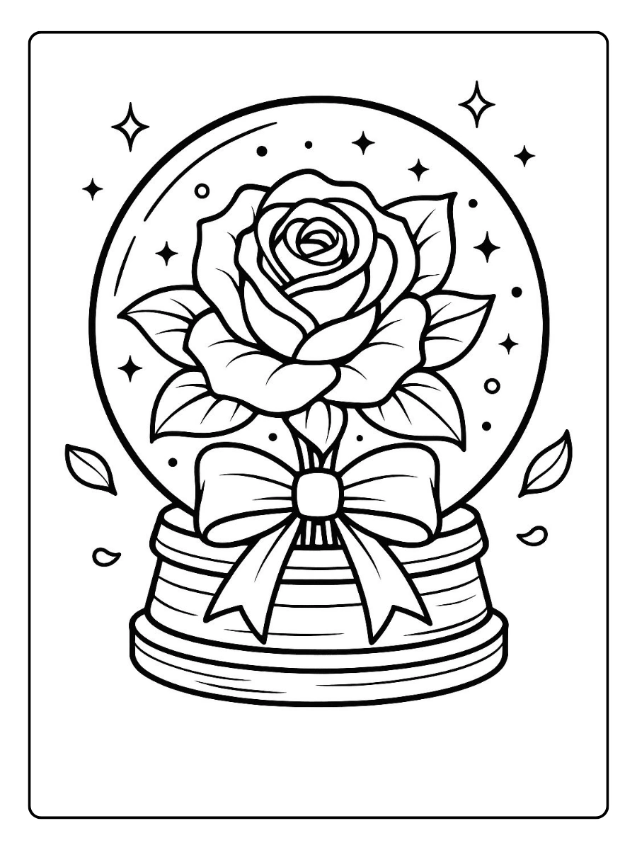 Disegni da colorare rose stilizzate