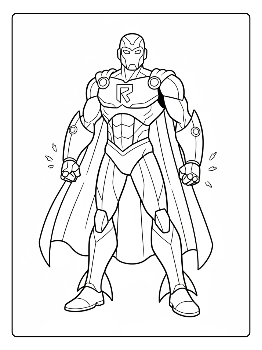 Disegni da colorare supereroe robot