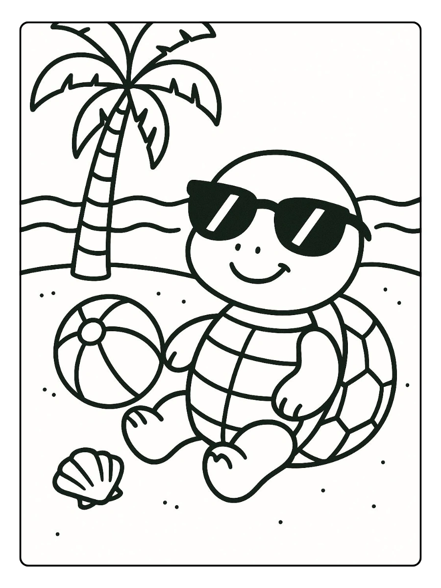 Disegni da colorare tartaruga animata