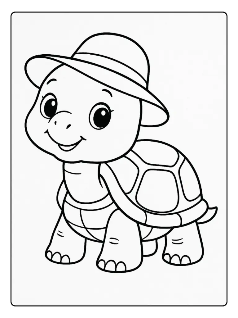 Disegni da colorare tartaruga carina