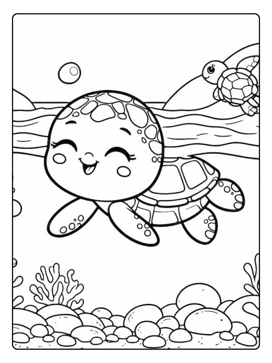 Disegni da colorare tartaruga mare