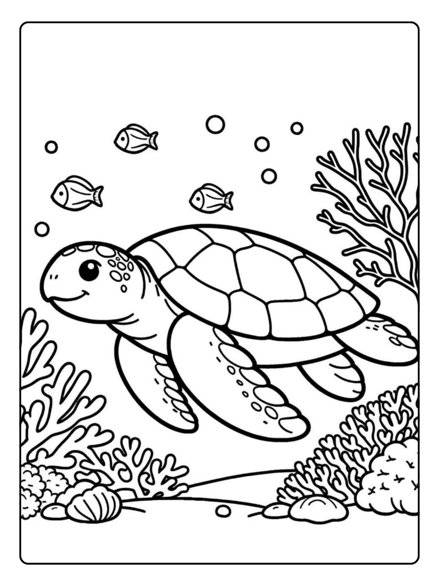 Disegni da colorare tartaruga marina