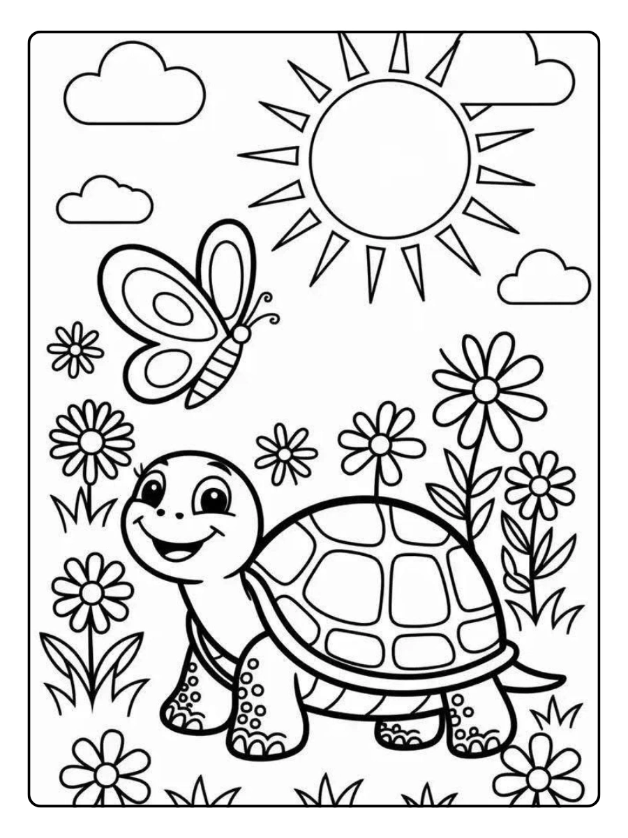 Disegni da colorare tartaruga oceano