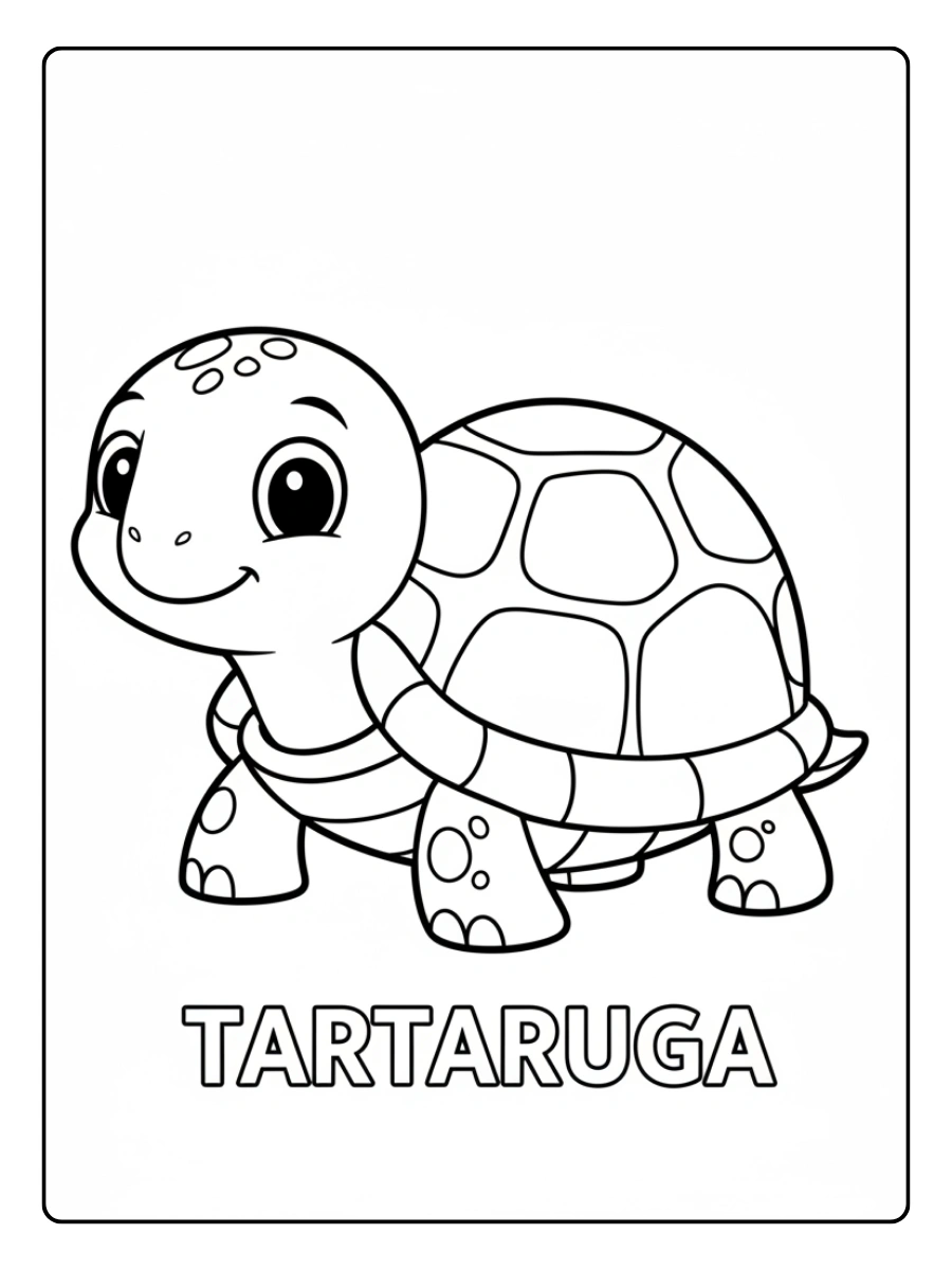 Disegni da colorare tartaruga semplice