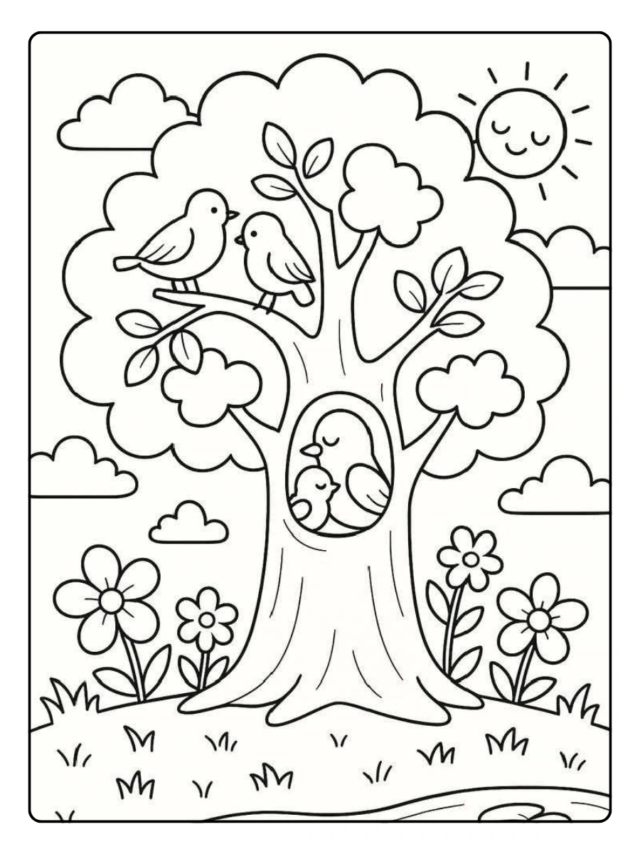 Disegni da colorare uccello adorabile