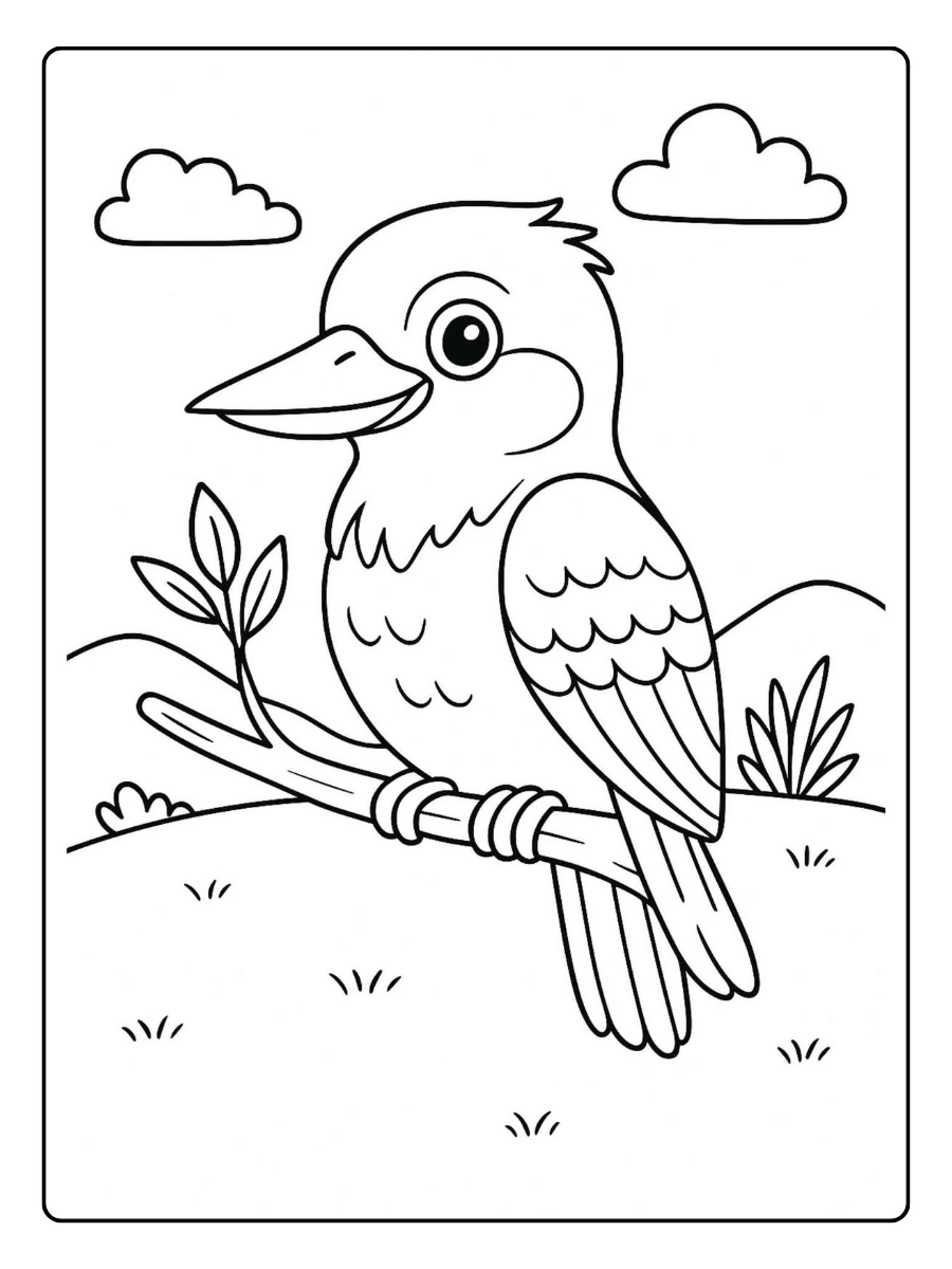 Disegni da colorare uccello che canta