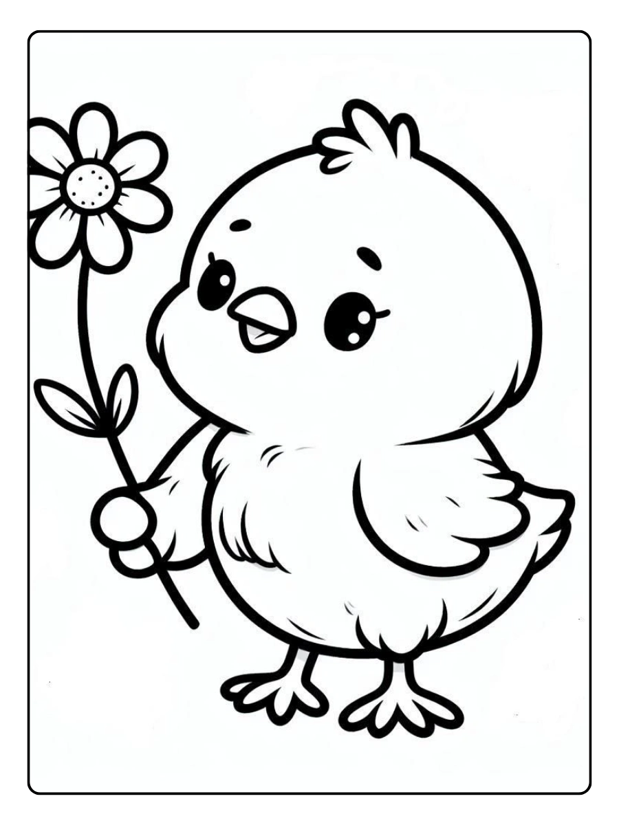 Disegni da colorare uccello kawaii