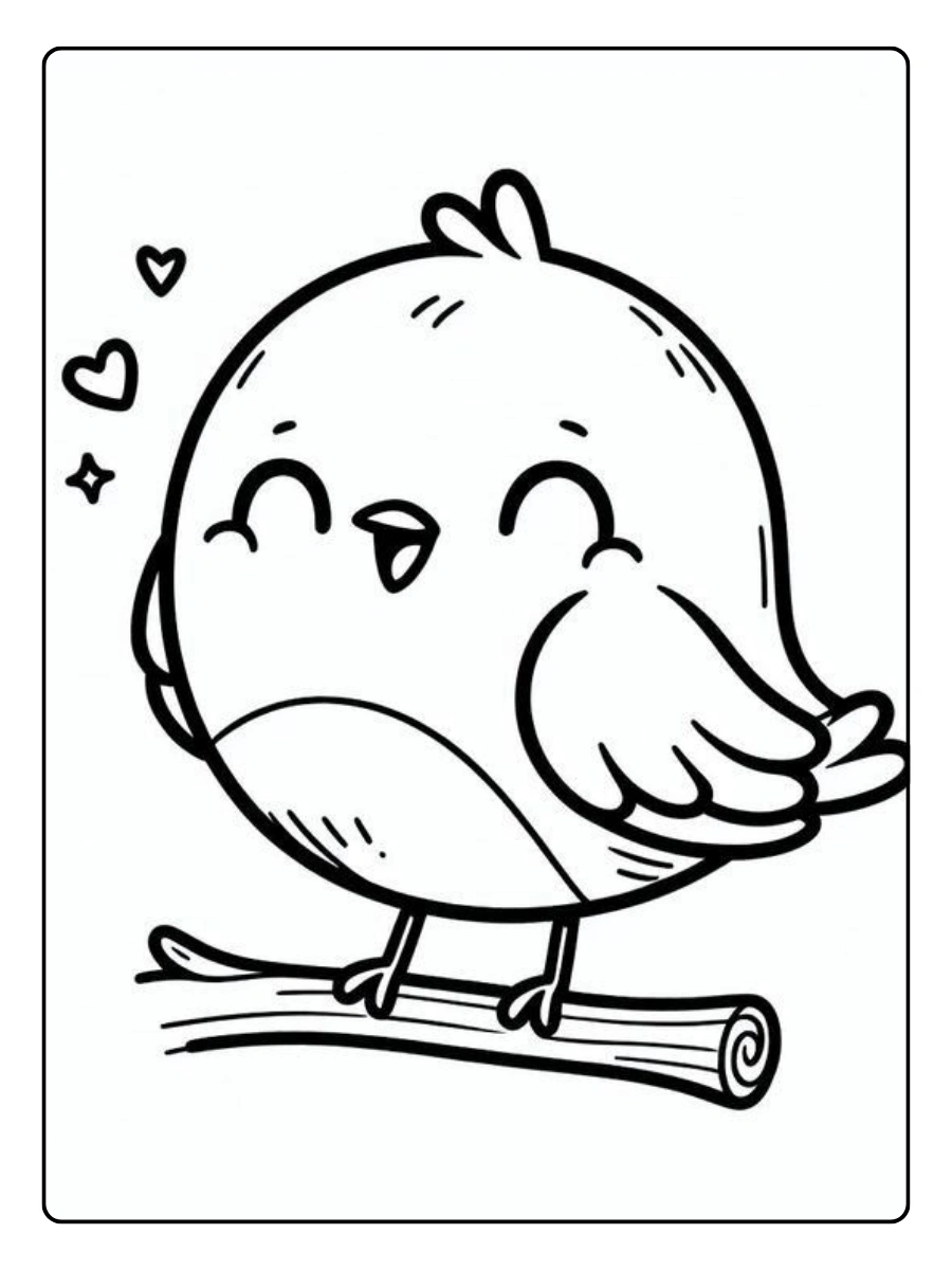 Disegni da colorare uccello per bambini