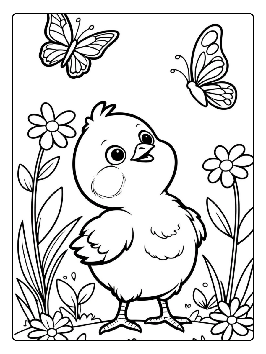 Disegni da colorare uccello semplice