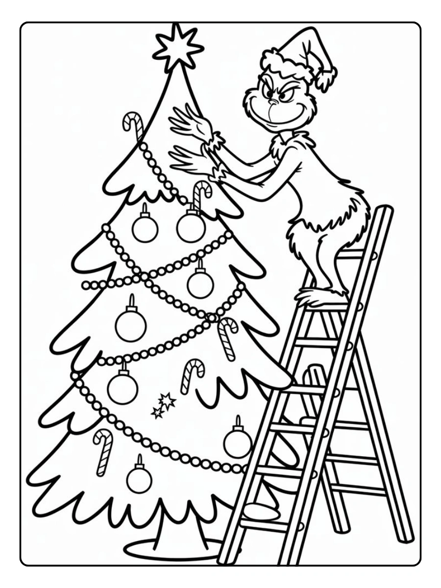 Disegni di Natale da colorare Grinch natalizio