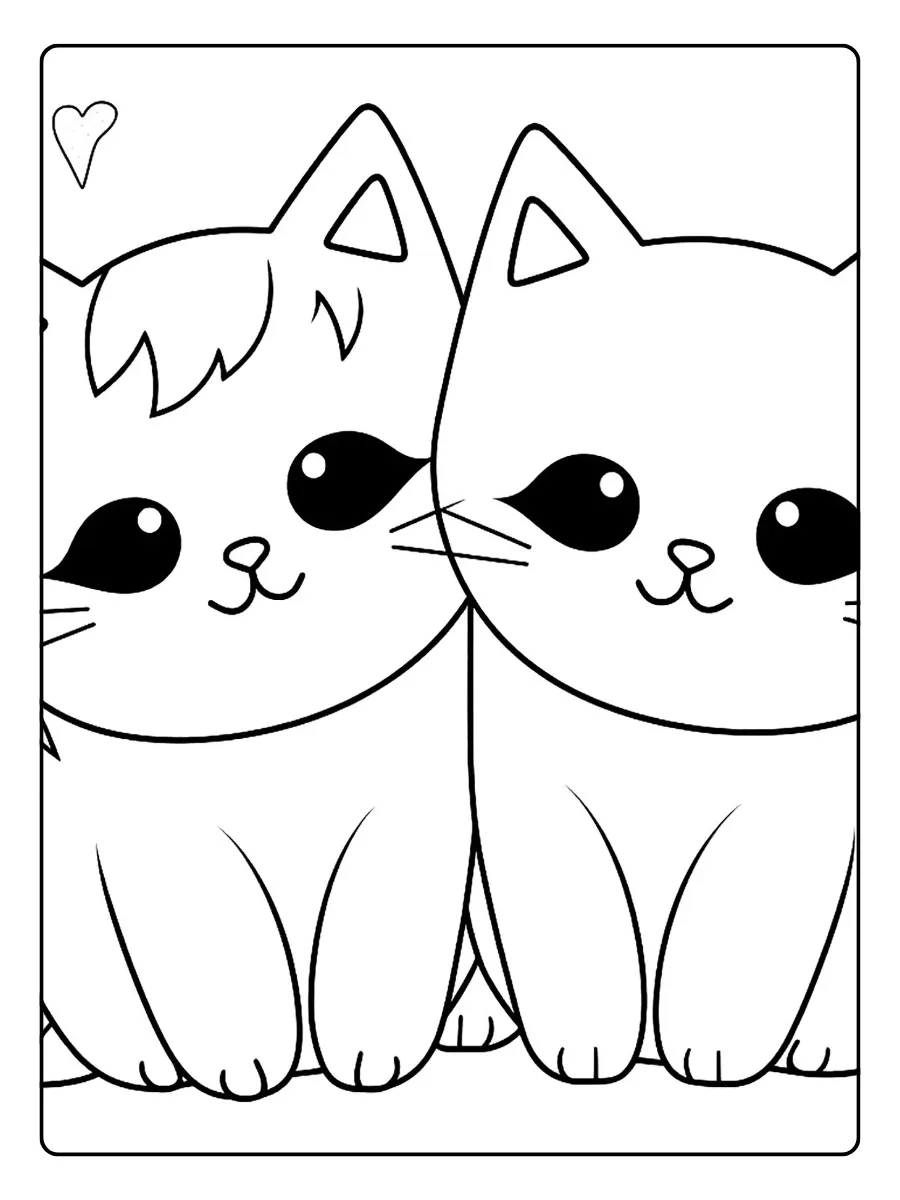 Disegno da colorare gatto carino