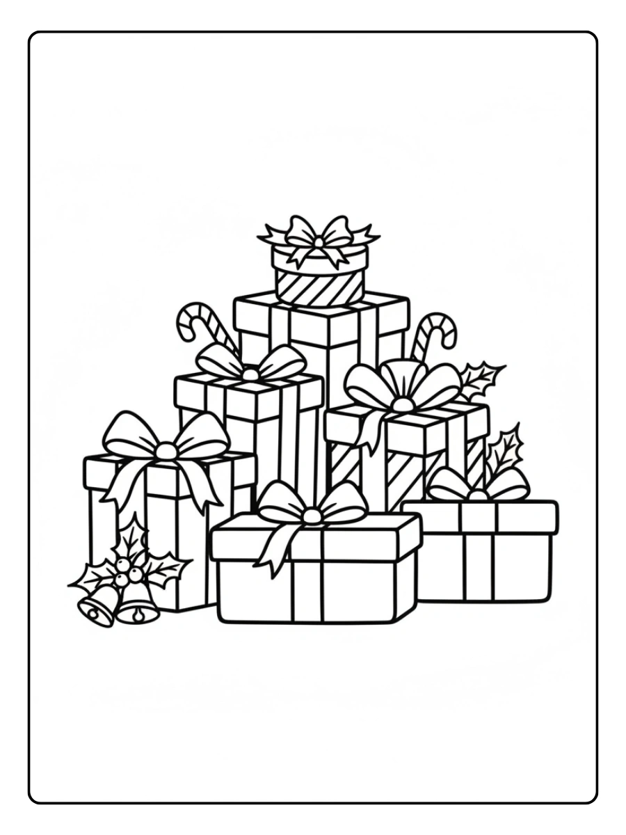 Regali di Natale da colorare