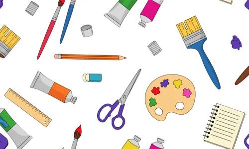 Seleziona i colori e gli strumenti dalla tavolozza interattiva