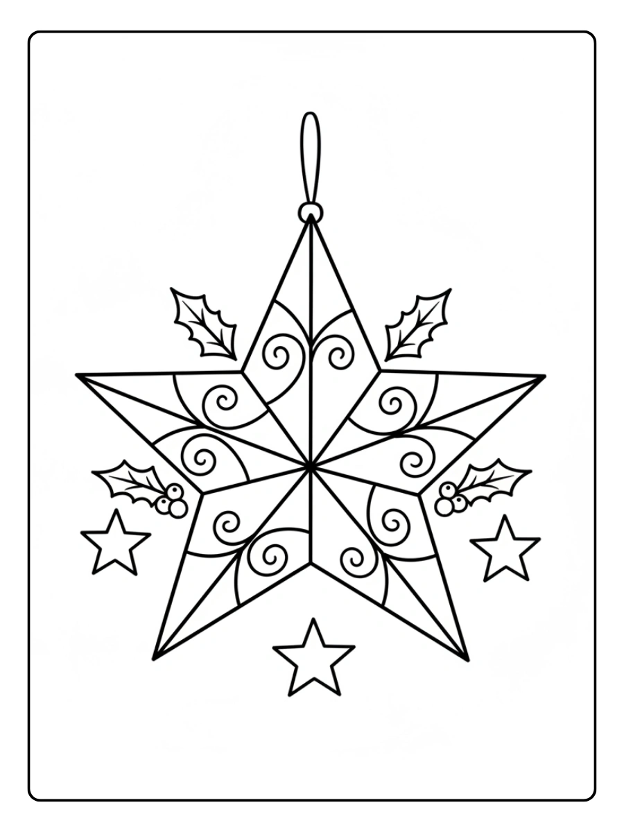 Stella di Natale da colorare