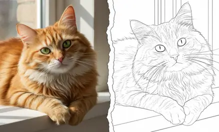 Trasformare immagini in disegni da colorare gatti 1 (2)