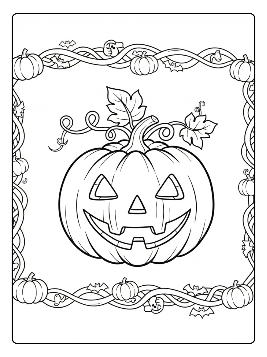 Zucca di Halloween da colorare