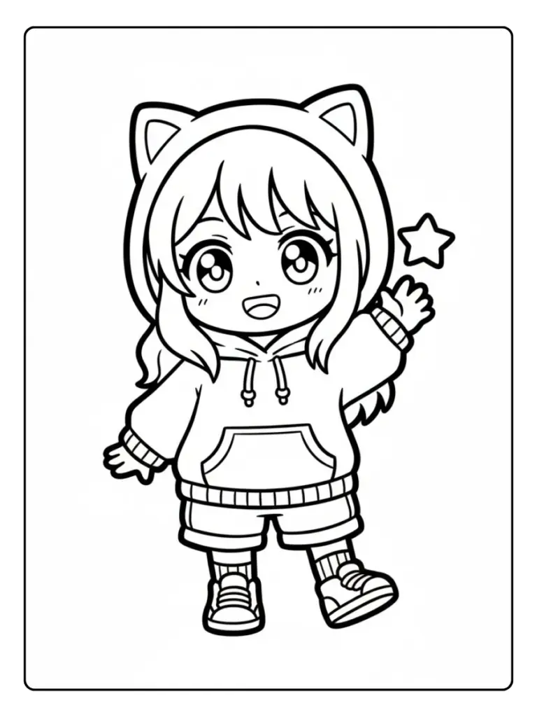 cartoni animati chibi da colorare