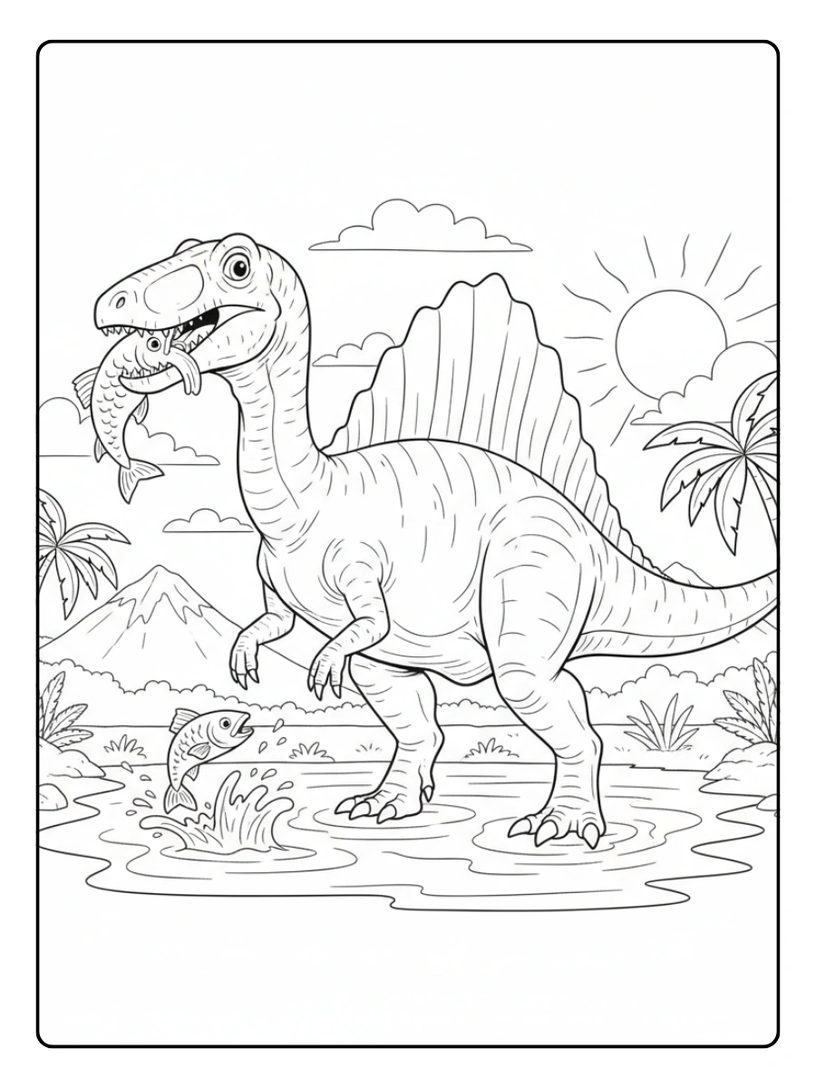 disegni da colorare Cucciolo di dinosauro carino