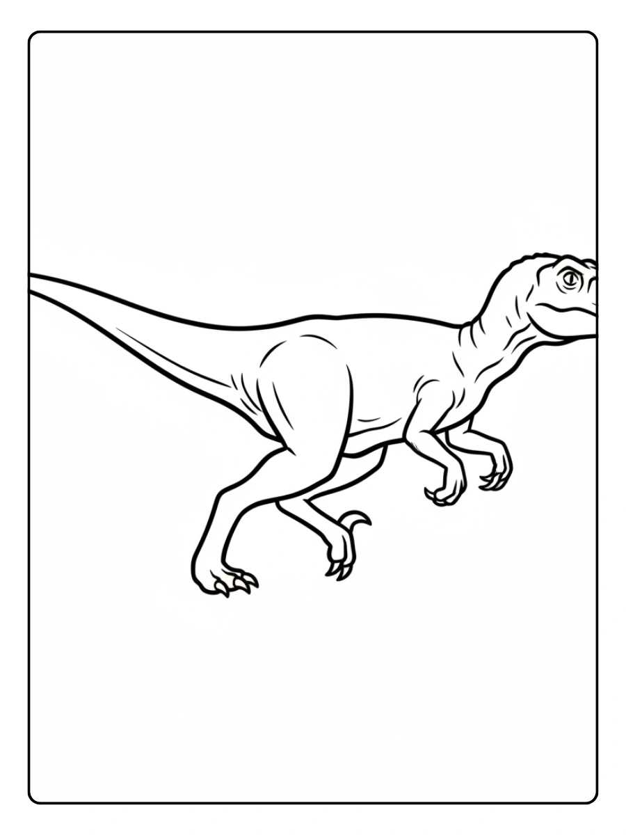 disegni da colorare Velociraptor in corsa
