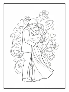 Amore da Colorare – Abbraccio romantico