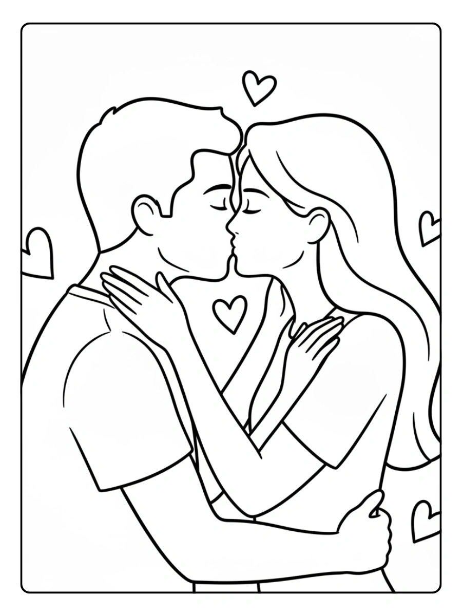 Amore da Colorare – Bacio d’amore