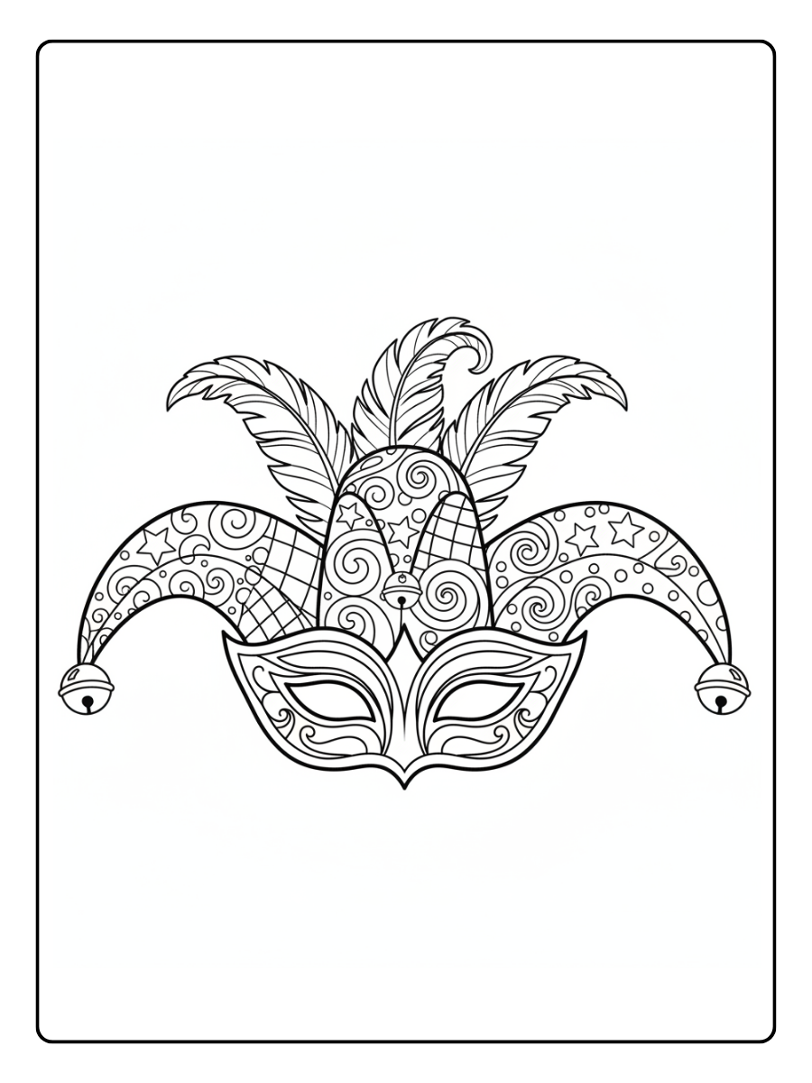 Cappelli di Carnevale da Colorare – Cappello illustrato