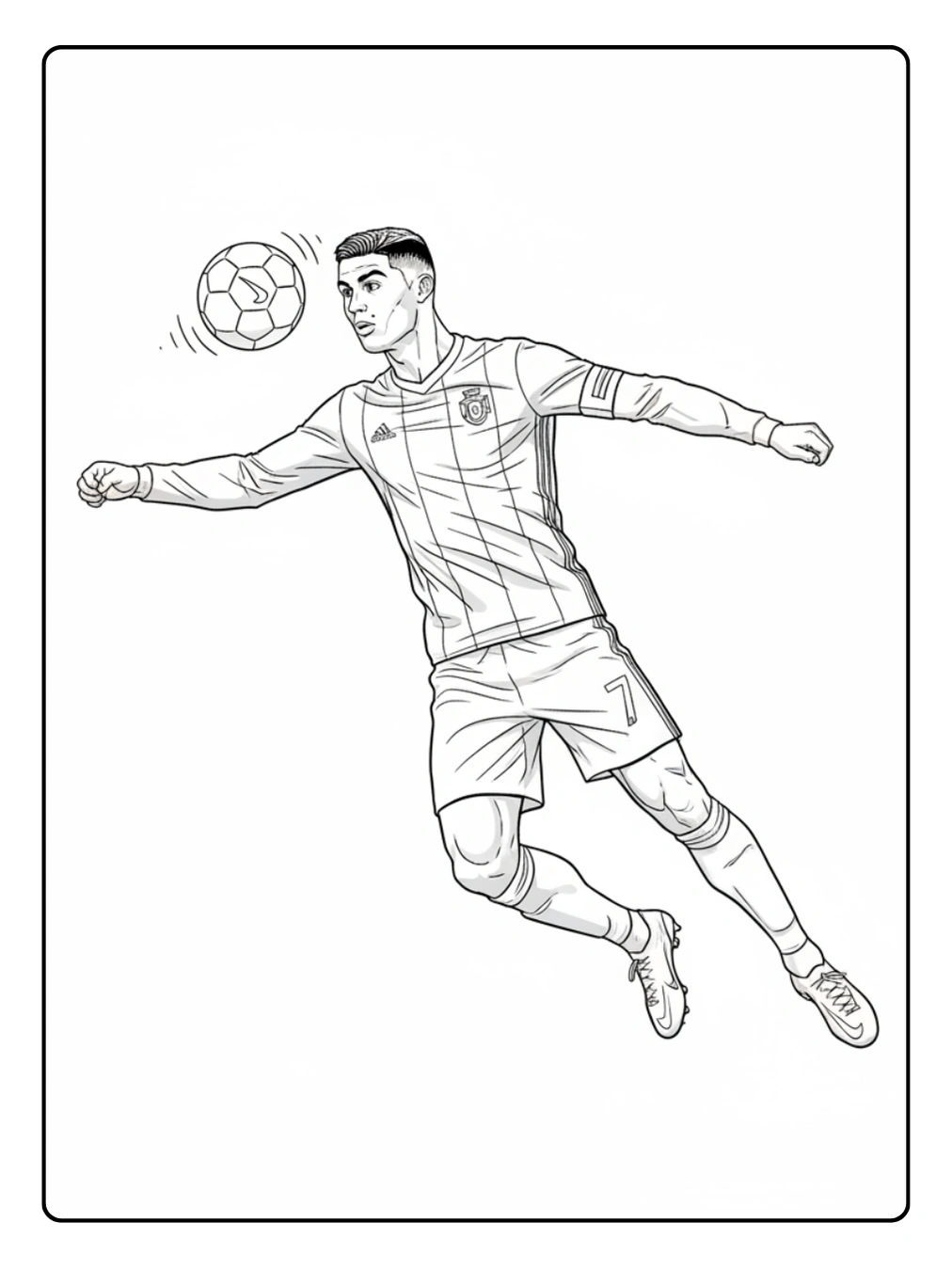 Cristiano Ronaldo da Colorare – Colpo di testa