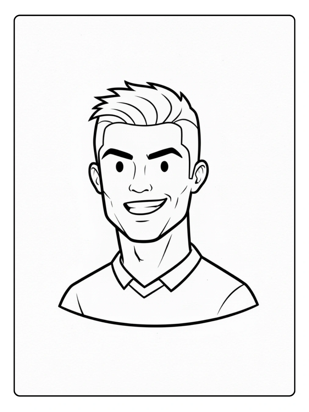 Cristiano Ronaldo da Colorare – Disegno semplice
