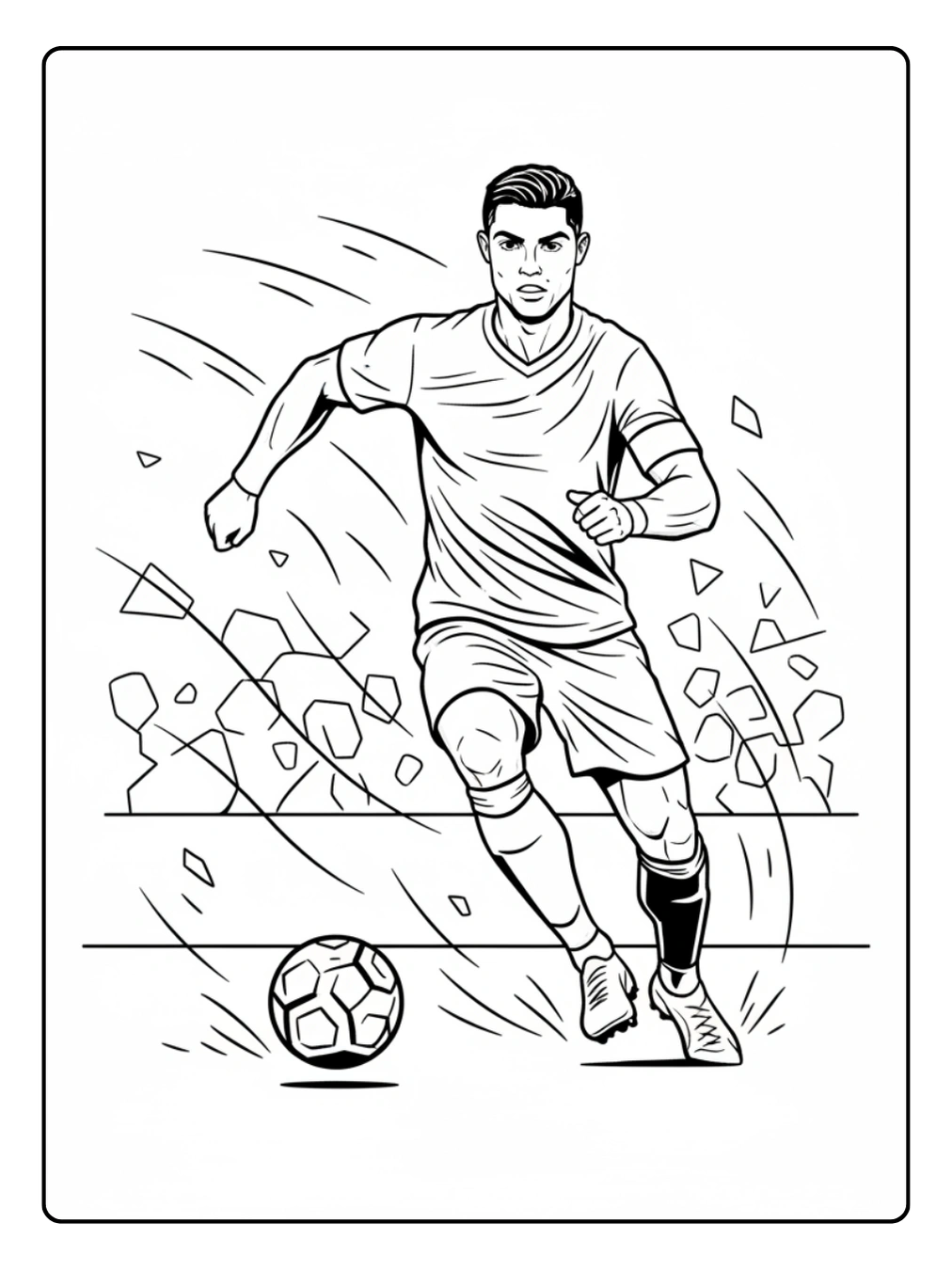 Cristiano Ronaldo da Colorare – Dribbling veloce