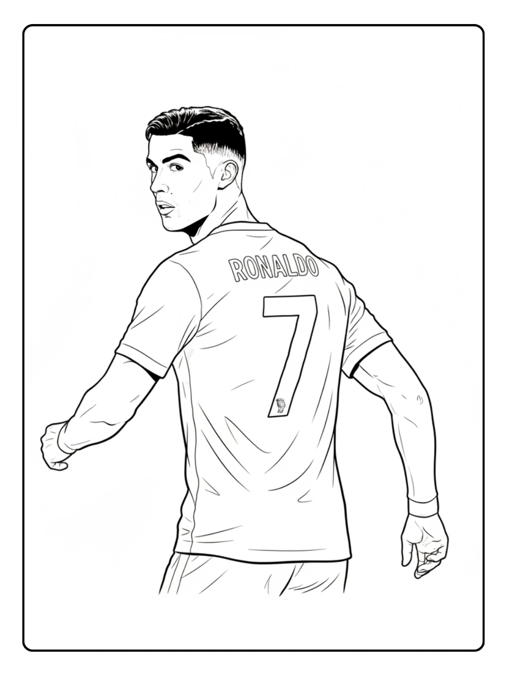 Cristiano Ronaldo da Colorare – Numero 7 leggendario