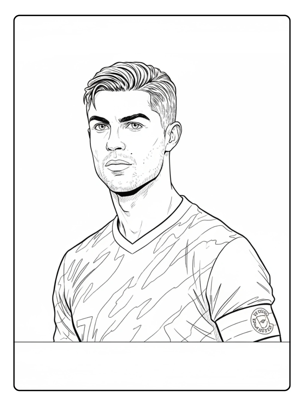 Cristiano Ronaldo da Colorare – Ritratto realistico