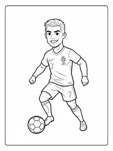 Cristiano Ronaldo da Colorare – Versione cartoon