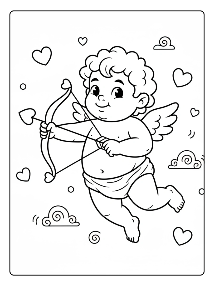 Cupido da Colorare – Cupido cartoon