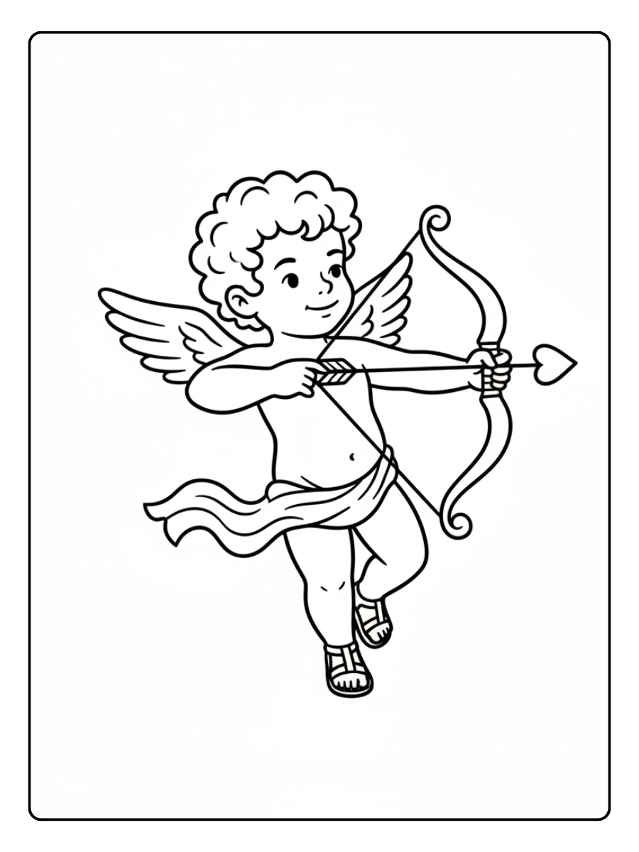 Cupido da Colorare – Cupido con arco